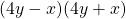 (4y - x)(4y + x)