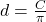 d=\frac{C}{\pi}