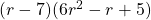 (r - 7)(6r^2 - r + 5)