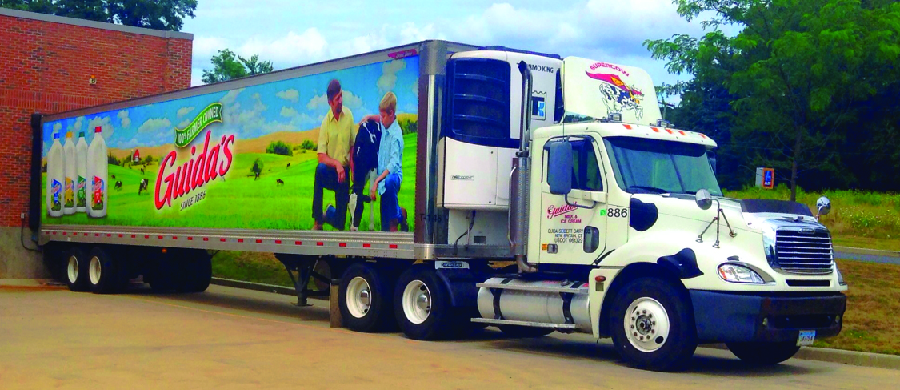 Photo of tractor-trailer truck.