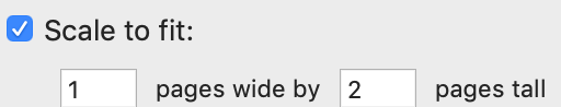 Mac fit columns to one page