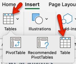 5.1 Table Basics – Beginning to Intermediate Excel