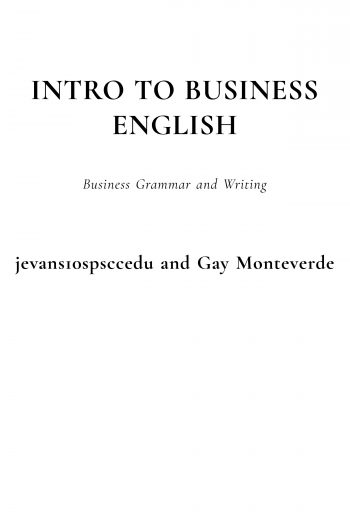 Cover image for Intro to Business English