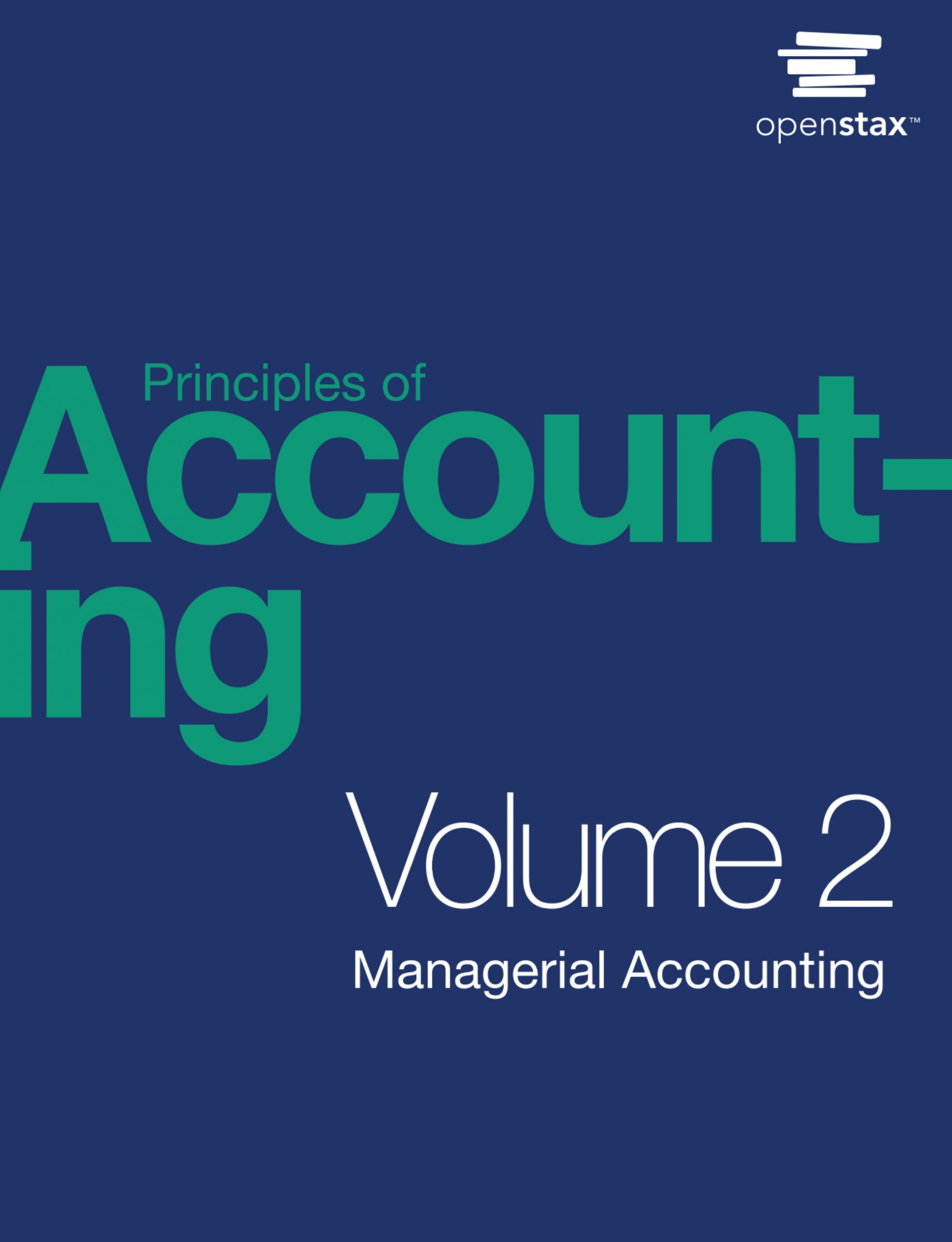 Cover image for Principles of Accounting -- Managerial Accounting