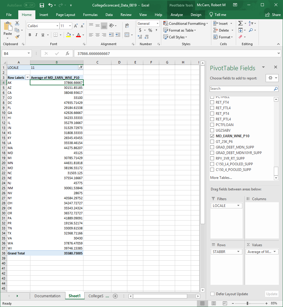 6.2 Sort & Filter PivotTable Data – Excel